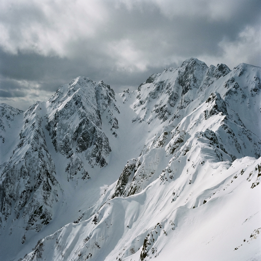 Dramatic steep peaks of Nagano Alps