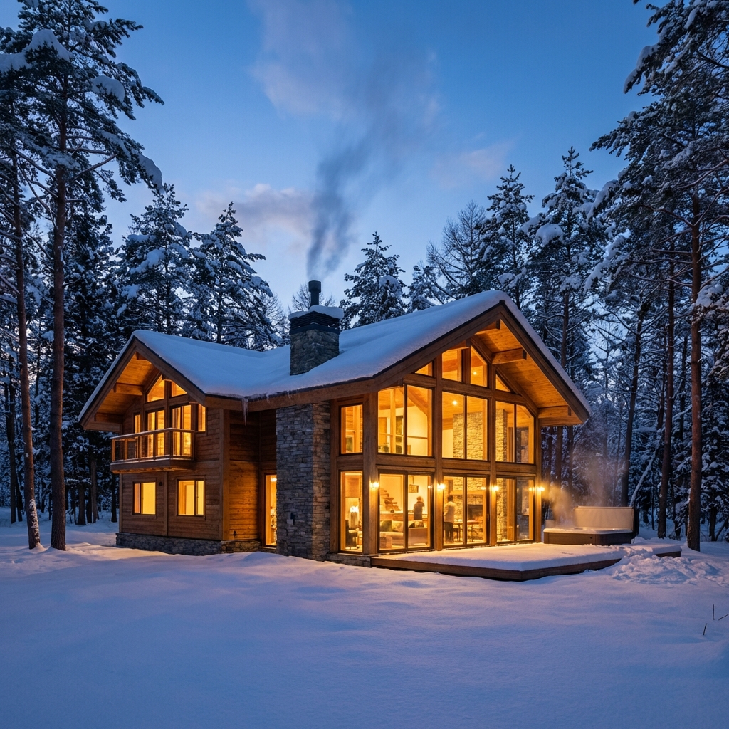 Luxury Chalet Exterior in Wadano